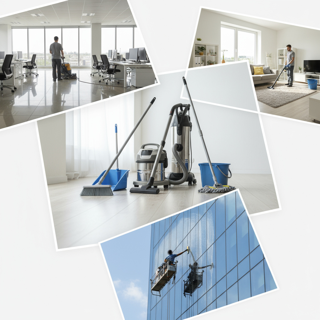 Übersicht Reinigungsservices – Collage